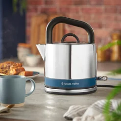 Russell Hobbs Distinctions 1.5 Litre Stainless Steel Kettle - Ocean Blue