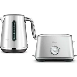 Sage Appliances Luxe Soft Top Kettle & Toast Select 2-Slice Toaster Set - Brushed Stainless Steel