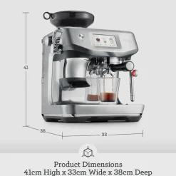 Sage Appliances SES881BSS Barista Touch Impress Bean-to-Cup Espresso Coffee Machine - Brushed Steel