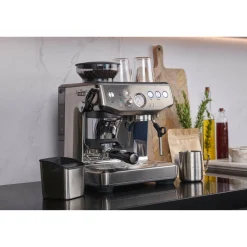 Sage Appliances SES876BSS Barista Express Impress Bean-to-Cup Espresso Coffee Machine - Silver