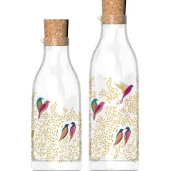 Sara Miller Chelsea Gold Leaves & Birds Glass Oil & Vinegar Set