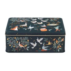 Sara Miller Christmas Deep Rectangular Tin - 12 Days of Christmas