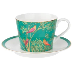 Sara Miller London Chelsea Tea Cup & Saucer - Green