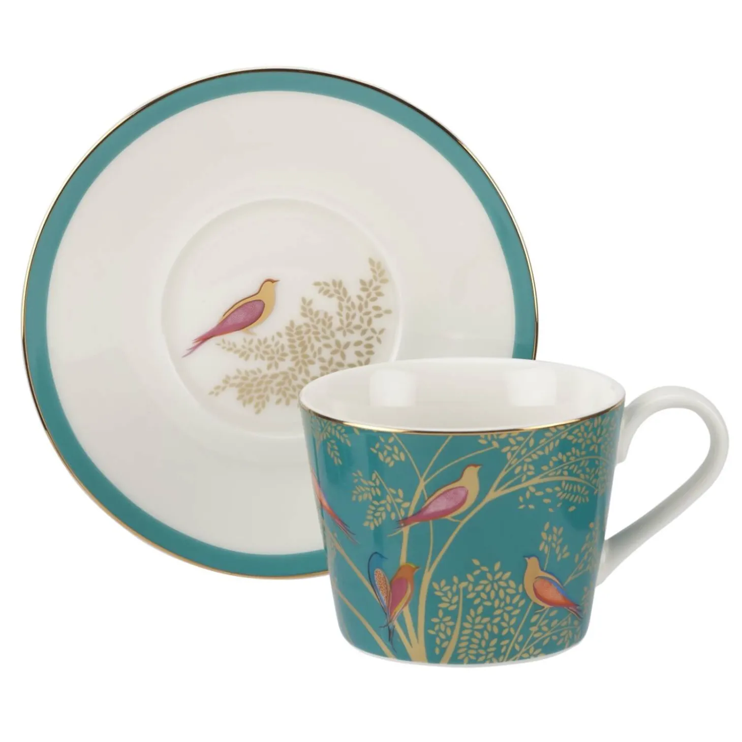 Sara Miller London Chelsea Tea Cup & Saucer - Green
