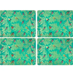 Sara Miller London Chelsea Green Birds Placemats - Set of 4