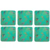 Sara Miller London Chelsea Green Birds Coasters - Set of 6