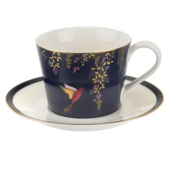 Sara Miller London Chelsea Tea Cup & Saucer - Navy
