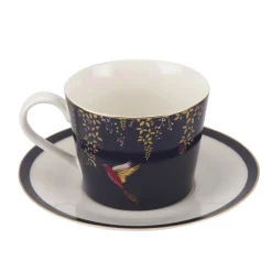 Sara Miller London Chelsea Tea Cup & Saucer - Navy