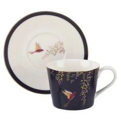 Sara Miller London Chelsea Tea Cup & Saucer - Navy
