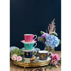 Sara Miller London Chelsea Tea Cup & Saucer - Navy