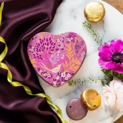 Sara Miller London Haveli Garden Small Heart Tin - Mauve Songbird