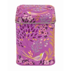 Sara Miller London Haveli Garden Small Square Tin - Mauve Songbird