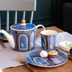 Sara Miller London India Set Of 4 Cake Plates - Assorted