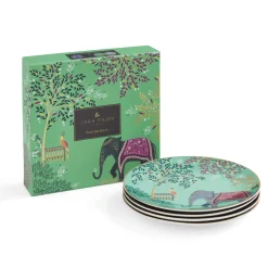 Sara Miller London India Set Of 4 Cake Plates - Assorted