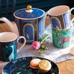 Sara Miller London India 4 Cup Teapot - Lattice Windows