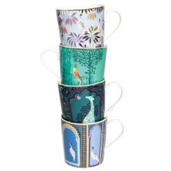 Sara Miller London India 340ml Mug - Crane Garden