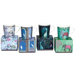Sara Miller London India 340ml Mug - Crane Garden
