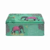Sara Miller London India Deep Rectangular Tin - Elephant