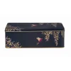 Sara Miller London Long Deep Rectangular Tin - Navy Hummingbird