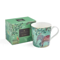 Sara Miller London 340ml Elephant Oasis India Mug - Light Jade