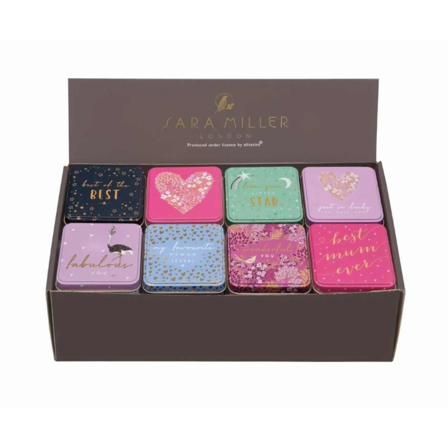 Sara Miller Small Square Little Gestures Tin - Assorted