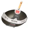 School of Wok Pre-Seasoned Round Base Wok - 33cm