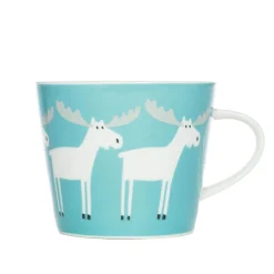 Scion Living Marty Moose 350ml Fine China Mug - Aqua & Frost