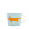 Scion Living Mr Fox Mini 250ml Porcelain Mug - Duck Egg & Orange