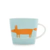 Scion Living Mr Fox 350ml Porcelain Mug - Duck Egg & Orange