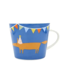 Scion Living Mr Fox Party Hat 350ml Porcelain Mug - Denim