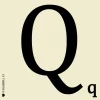 Scrabble Letter Q Coaster