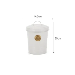 Scruffs 2 Litre Steel Pet Food Storage Cantina with Lid - Light Grey