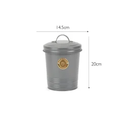 Scruffs 2Ltr Steel Pet Storage Cantina with Lid - Grey