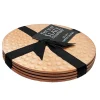 Selbrae House Flat Hammered Stainless Steel Set of 4 Coasters - Copper