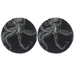 Selbrae House Set of 2 Round Slate Place Mats - Octopus