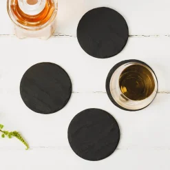 Selbrae House Set of 4 Slate Coasters - Round