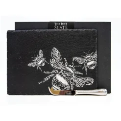 Selbrae House Slate Cheese Board & Knife Set - Bee