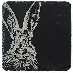 Selbrae House Slate Coaster - Hare