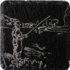 Selbrae House Slate Coaster - Fishing