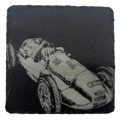 Selbrae House Slate Coaster - Vintage Racing Car