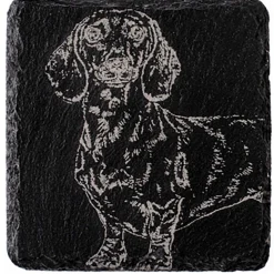 Selbrae House Slate Coaster - Dachshund
