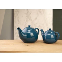 Siip 6 Cup Solid Glaze Stoneware Teapot - Dark Blue