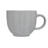 Siip Embossed Knit Stoneware 420ml Mug - Grey
