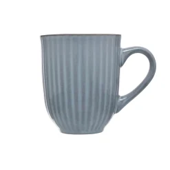 Siip Ribbed Stoneware 400ml Mug - Blue