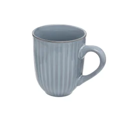 Siip Ribbed Stoneware 400ml Mug - Blue