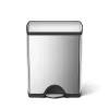 Simplehuman Fingerprint-Proof 46 Litre Kitchen Bin - Brushed Stainless Steel