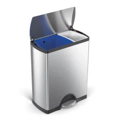 Simplehuman Fingerprint-Proof 46 Litre Kitchen Bin - Brushed Stainless Steel