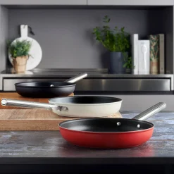 Smeg Cookware 28cm Non-Stick Frying Pan - Red