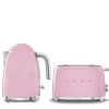 Smeg Jug Kettle & 2 Slice Toaster Set - Pink