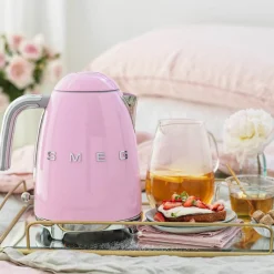 Smeg Jug Kettle & 2 Slice Toaster Set - Pink